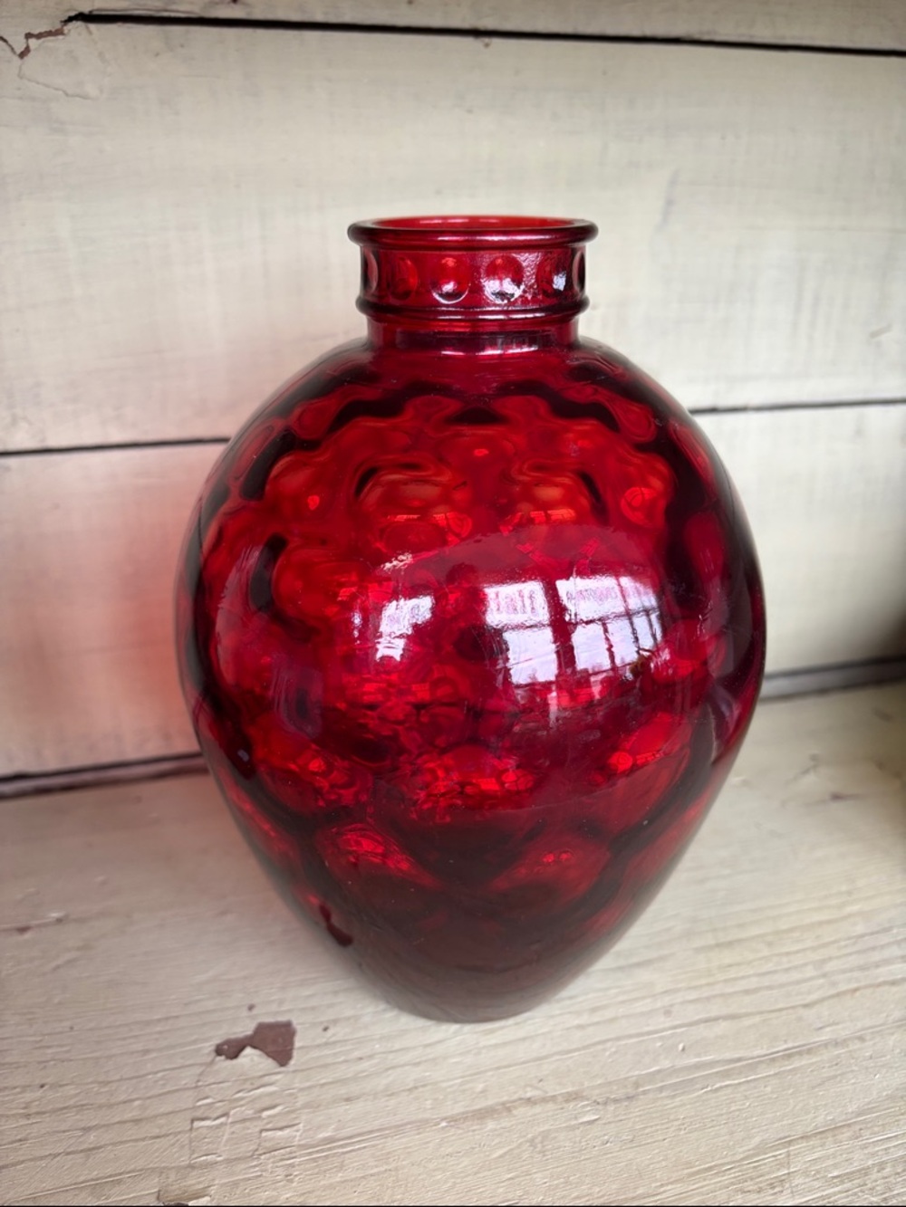 Vintage Wheaton ruby red decanter